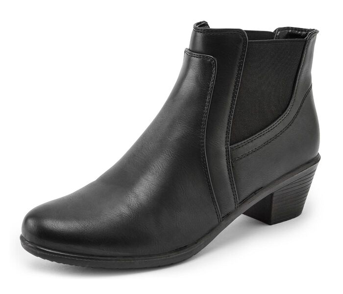 Side Elasticated Heel Ankle Boots